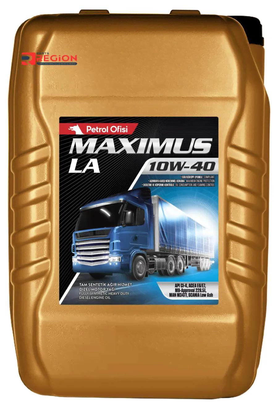 400000496 PETROL OFISI Синтетическое моторное масло MAXIMUS LA 10W-40, 20л (17.5 кг)