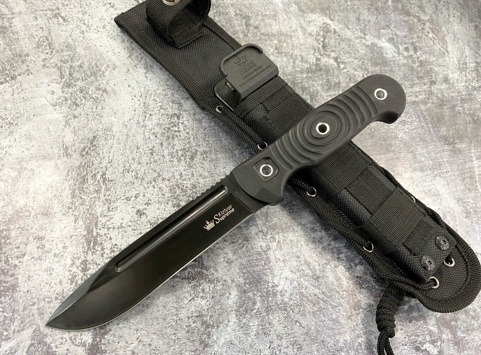 Туристический нож Maximus AUS-8 Black Titanium, Kizlyar Supreme