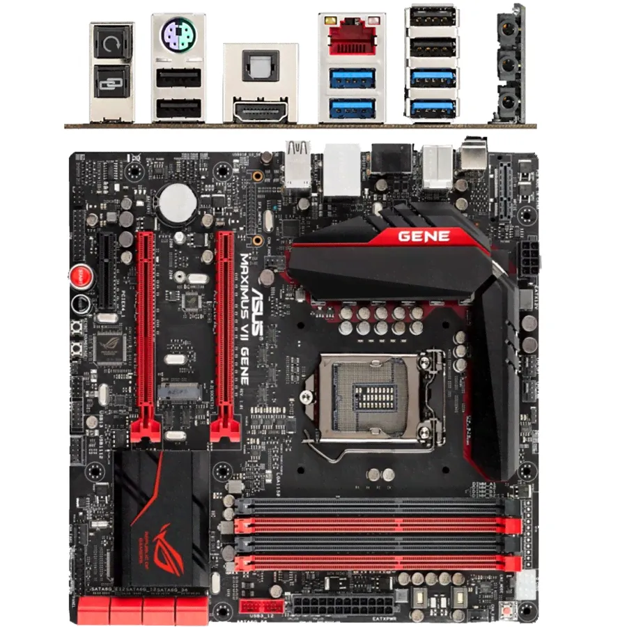 Материнская плата ASUS Maximus VII Gene Z97 Socket-1150 4xDDR3, Raid, 8xSATA3, 2xPCI-E16x, 4xUSB3.0, HDMI, Glan, mATX, Ret