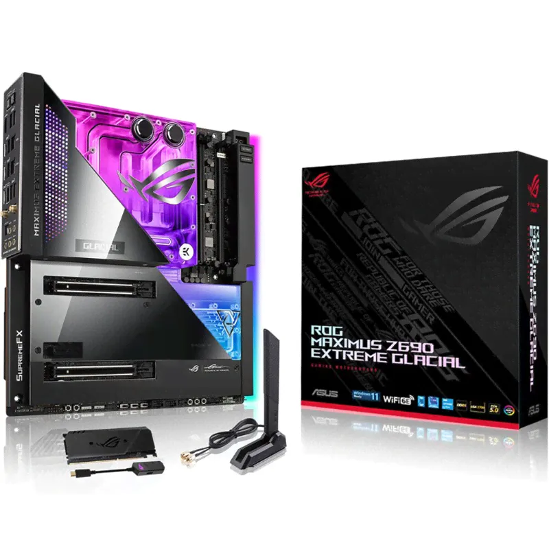 Материнская плата Asus ROG MAXIMUS Z690 EXTREME GLACIAL E-ATX LGA 1700, ROG MAXIMUS Z690 EXTREME GLA-0