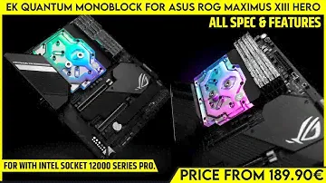 EK-Quantum Momentum ROG Maximus XII Hero D-RGB Launched For ASUS ROG Maximus XIII Hero - Plexi