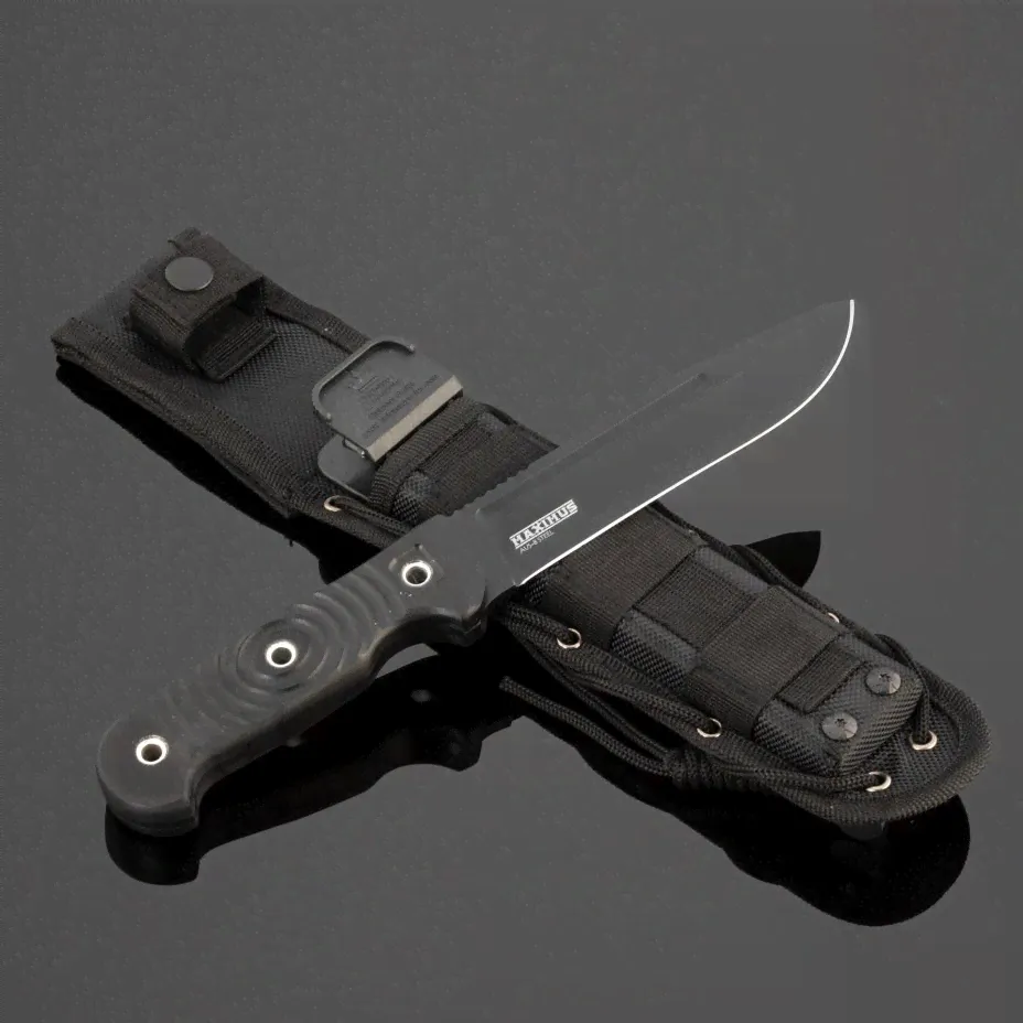 Туристический нож Kizlyar Supreme Maximus, сталь AUS-8 Black Titanium, рукоять G10