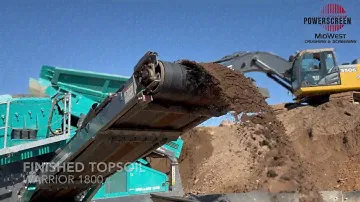 Screening Topsoil with the Powerscreen Warrior 1800