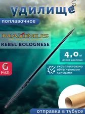 Удилище поплавочная удочка Maximus с кольцами REBEL BOLOGNESE 400 4.0 м (MRTEGT400)