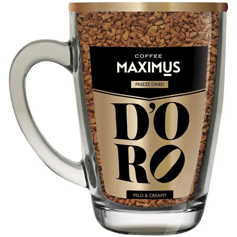 Кофе растворимый MAXIMUS (Максимус) "D'oro", в подарочной кружке, 70 г