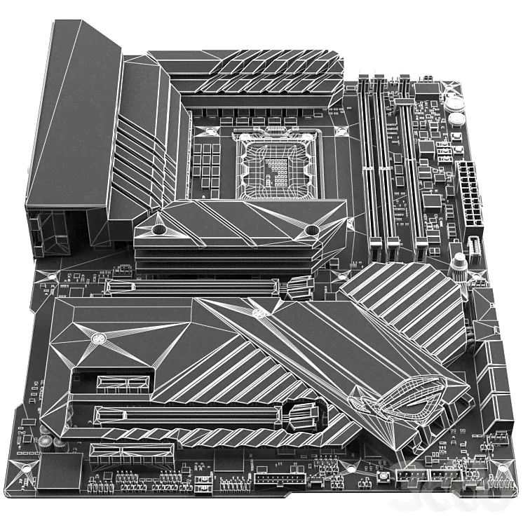 ASUS ROG Maximus Z690 Apex - Компьютеры, электроника - 3D модель-4