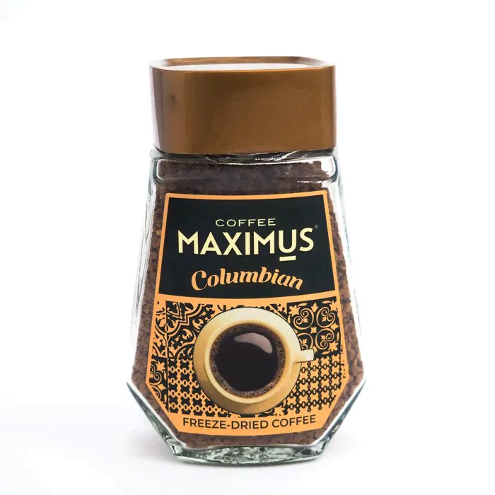 Натуральный растворимый сублимированный кофе «Columbian» ТМ Maximus ст/б 95г-0